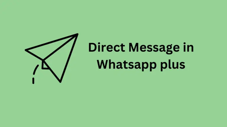 How to send a direct message without saving a number