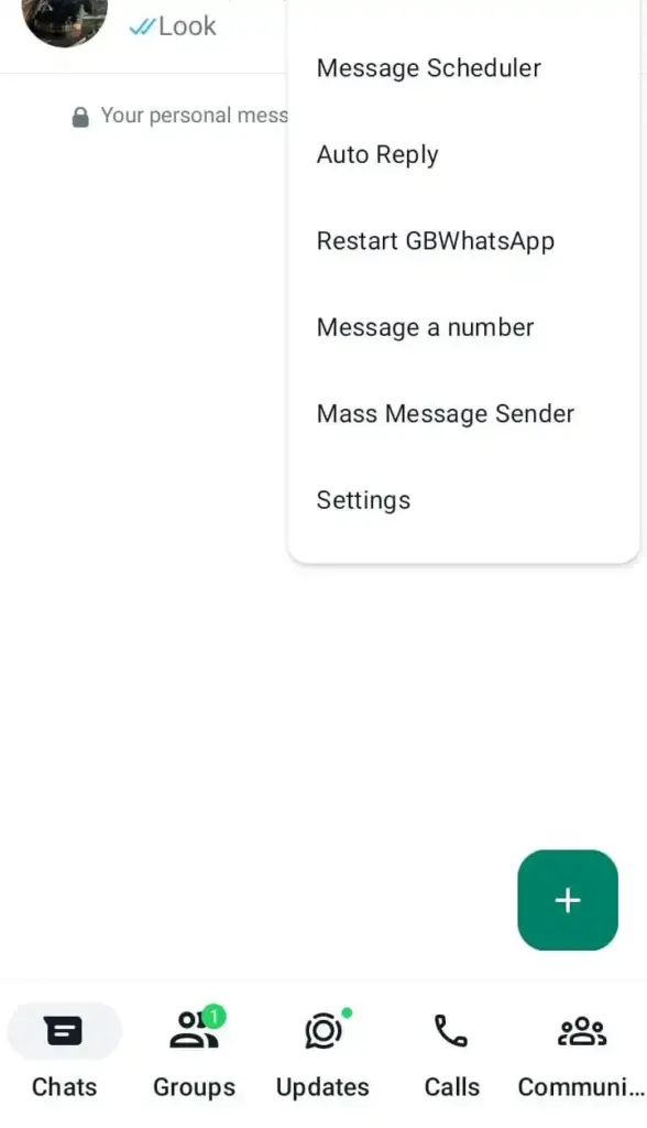 How to set schedule message in whastapp plus (briefly)